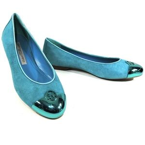 GIANMARCO LORENZI 🇮🇹 WOMEN'S BLUE SUEDE FASHION BALLET
